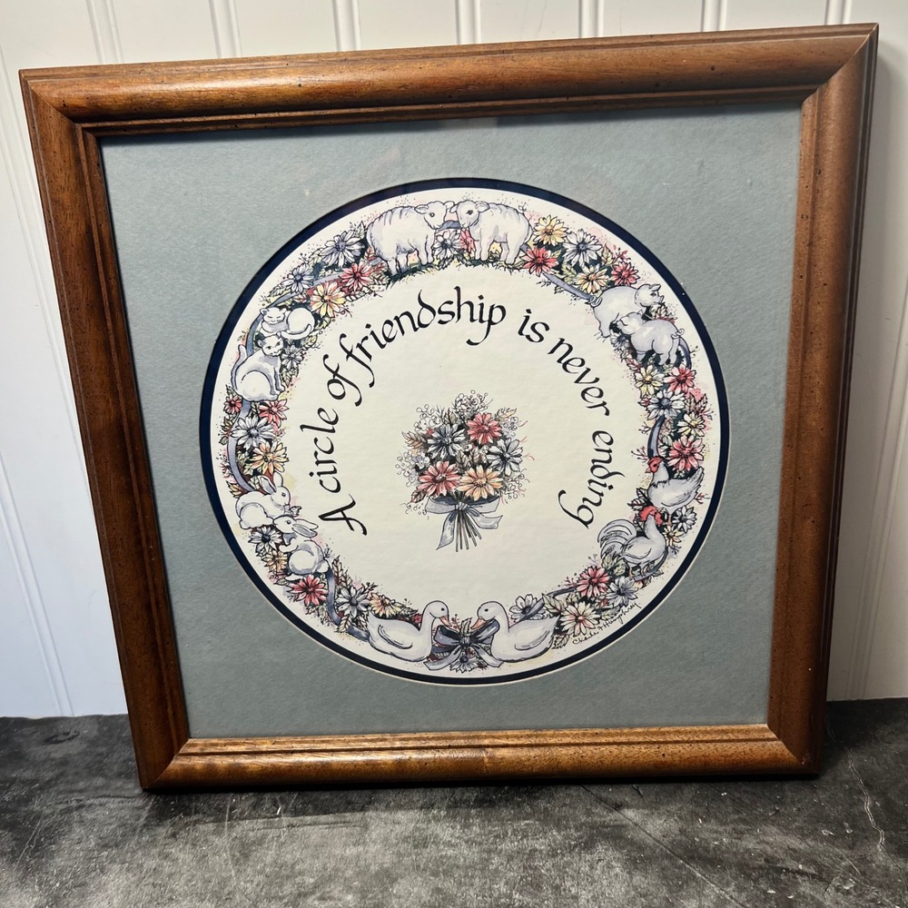 Vintage Friendship Circle Art | Circle of Fiendship | Goose | Cottage